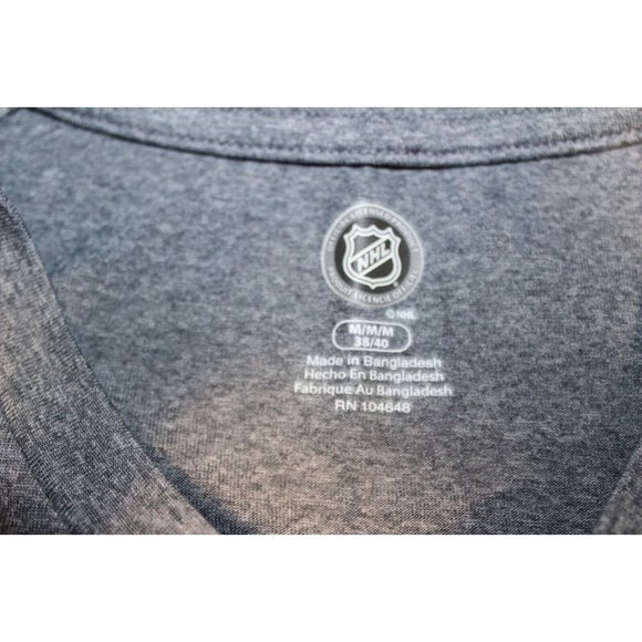 NHL Official Hockey Detroit Red Wings Short Sleeve SS Shirt Medium 38-40 Gray - Picture 3 of 4